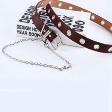 Load image into Gallery viewer, Double -Grommet-Leather-Belt