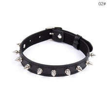Load image into Gallery viewer, Punk-Lady-Gothic-Leather-Choker.jpg