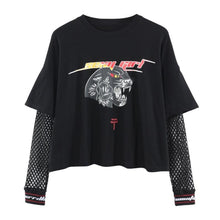 Load image into Gallery viewer, Casual Leopard Print Patchwork Tee