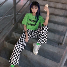 Load image into Gallery viewer, Black-White Casual-Straight-Trousers.jpg