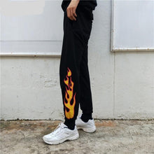 Load image into Gallery viewer, loose-fire-flame-print-pants.jpg