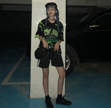 Load image into Gallery viewer, Women-Lightning-Letter-Print-T-shirt.jpg