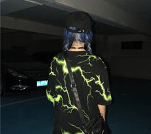Load image into Gallery viewer, Lightning Letter Print T-shirt