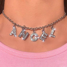 Load image into Gallery viewer, Letter-Crystal-Angel-Necklace.jpg