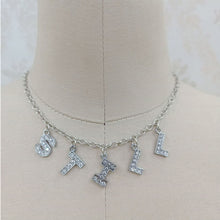 Load image into Gallery viewer, Letter-Crystal-Angel-Necklace.jpg