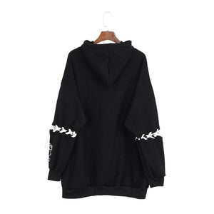 Pentagram Print Gothic Punk Hoodie