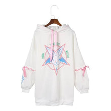 Load image into Gallery viewer, Pentagram Print Gothic Punk Hoodie
