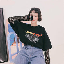 Load image into Gallery viewer, Casual Leopard Print Patchwork Tee
