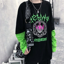 Load image into Gallery viewer, Flame-Letter-Print-T-Shirt.jpg
