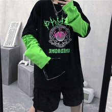 Load image into Gallery viewer, Flame-Letter-Print-T-Shirt.jpg

