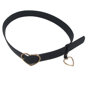 Women Faux Leather Heart-Shaped Belt