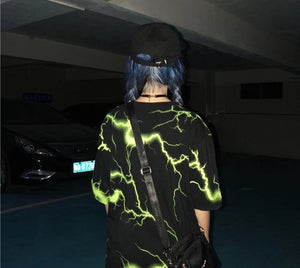 Lightning Letter Print T-shirt