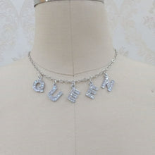 Load image into Gallery viewer,  Letter-Crystal-Angel-Necklace.jpg
