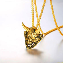 Load image into Gallery viewer, Horn-Skull-Pendant-Necklace.jpg
