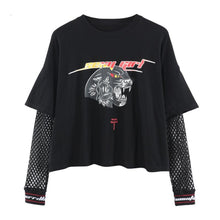 Load image into Gallery viewer, Casual Leopard Print Patchwork Tee
