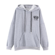 Load image into Gallery viewer, Women Fleeces Head Embroidery Hoodies
