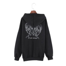 Load image into Gallery viewer, Women Fleeces Head Embroidery Hoodies
