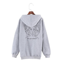 Load image into Gallery viewer, Women Fleeces Head Embroidery Hoodies
